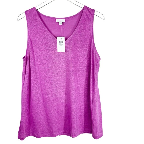 J.JILL Love Linen Wild Orchid Purple tank and Blazer Jacket Medium - Picture 9 of 14